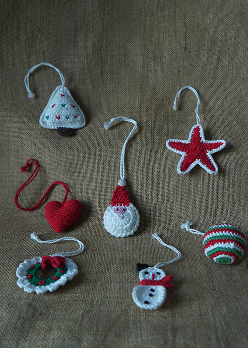 Himalayan Blooms Handmade Crochet Christmas Ornament Set of 7 - Image 4
