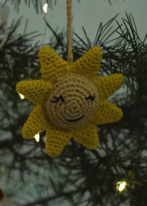 Himalayan Blooms Handmade Crochet Christmas Ornaments Set of 4 - Image 6