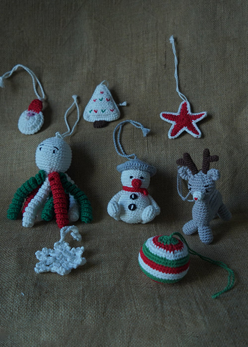 Himalayan Blooms Premium Handmade Crochet Christmas Ornaments – Set of 8 - Image 4