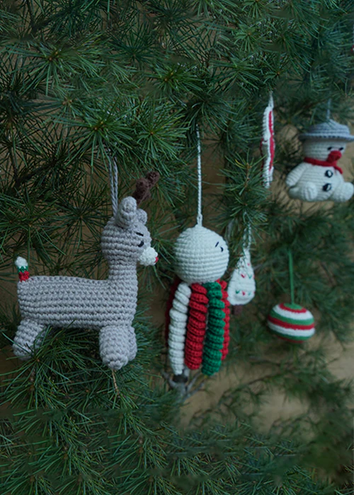 Himalayan Blooms Premium Handmade Crochet Christmas Ornaments – Set of 8 - Image 5