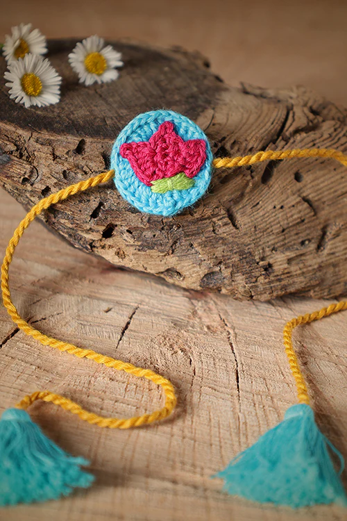 Himalayan Blooms Rakhi With Maching Lotus,Home Décor - Image 2