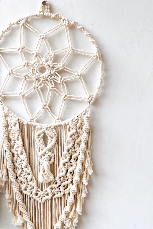 HoM Handcrafted Macrame 'Star Gaze' Dream-catcher Wall Hanging - Image 2