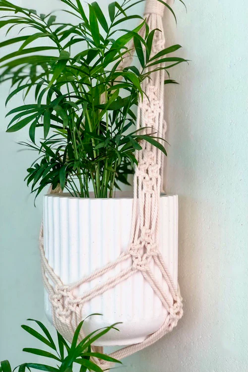 HoM Handcrafted Macrame two-tier Plant Hanger (Variant 1) - Image 5