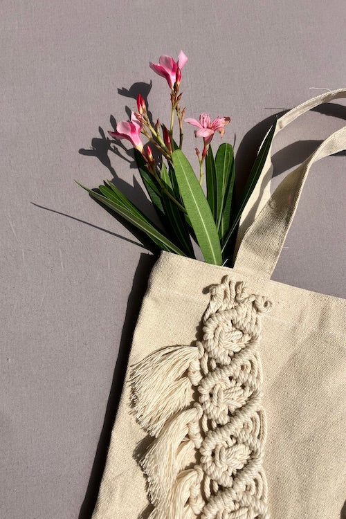 House Of Macrame 100% Cotton Tote Bag - Image 3