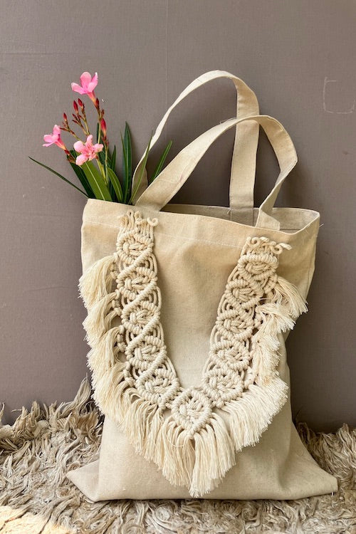 House Of Macrame 100% Cotton Tote Bag - Image 4
