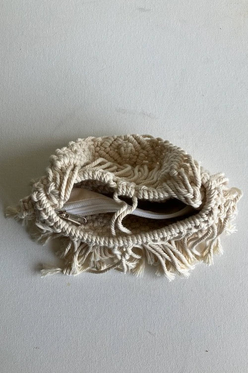 House Of Macrame "Freya" Hand-Bag - Off White - Image 2
