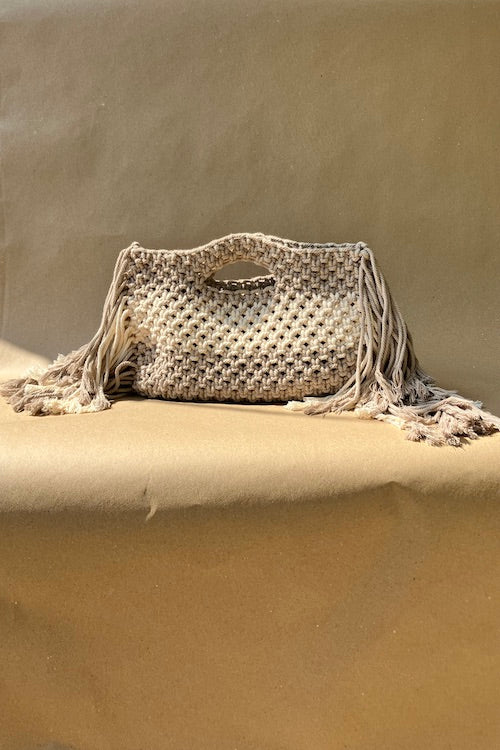 House Of Macrame "Fringe Fest" Handcrafted Clutch Bag - Image 3