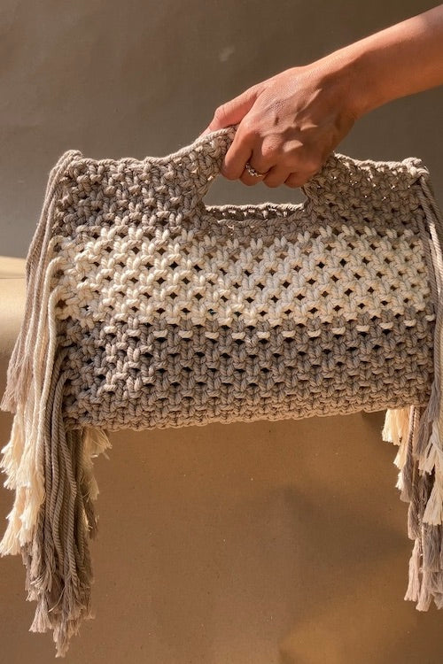 House Of Macrame "Fringe Fest" Handcrafted Clutch Bag - Image 4