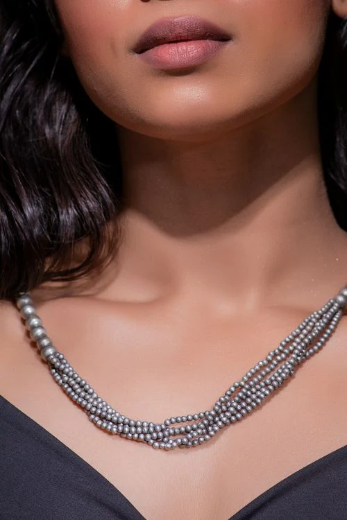 India Craft House Pure Silver Traditional Maharashtrian Set - Gol Mani Neckpiece - Image 3