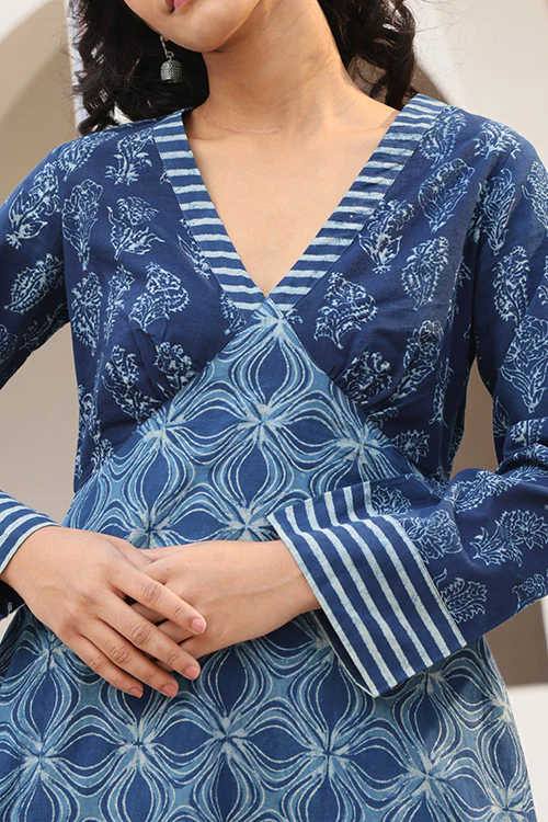 Okhai 'Indigenous Soul' Pure Cotton Hand Block Printed Kurta Pant Set - Image 2