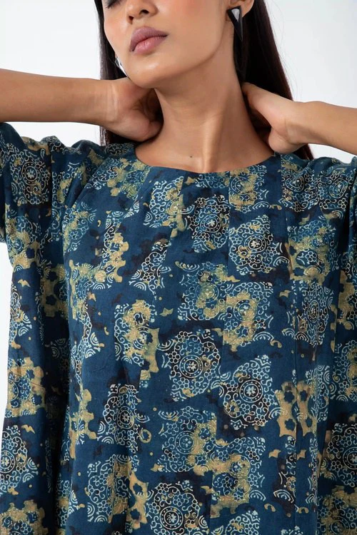Inkriti "Zero-Waste" Block Printed Organic Cotton Dress - Atypical Seageen - Image 6