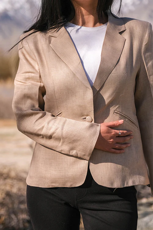 Okhai 'Intangible Dream' Linen Cotton Blazer - Image 6