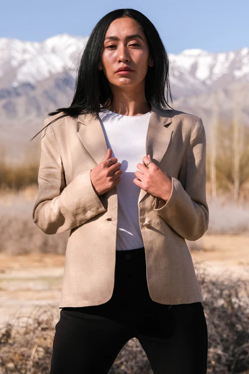 Okhai 'Intangible Dream' Linen Cotton Blazer - Image 8