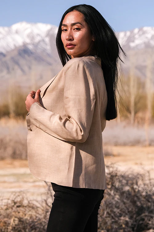 Okhai 'Intangible Dream' Linen Cotton Blazer - Image 9