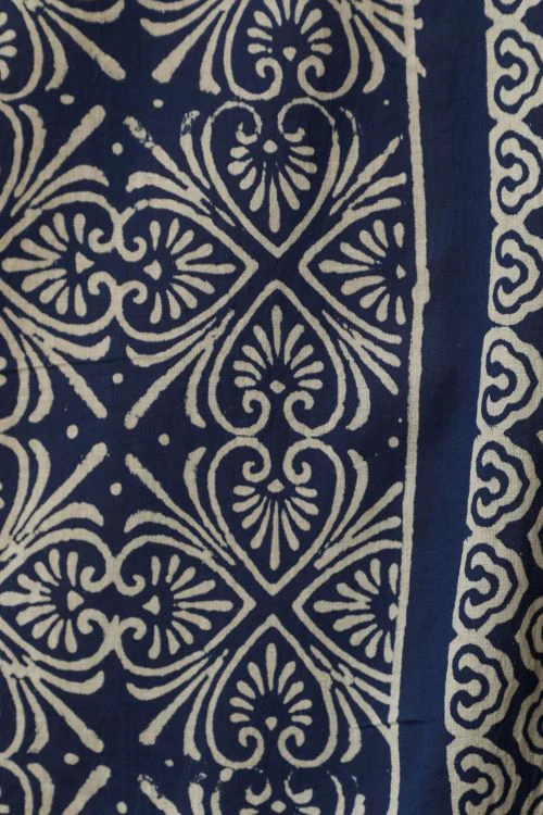 Sooti Syahi Iris Hand Block Printed Door Curtain - Image 5