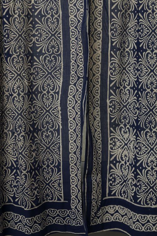 Sooti Syahi Iris Hand Block Printed Window Curtain - Image 5