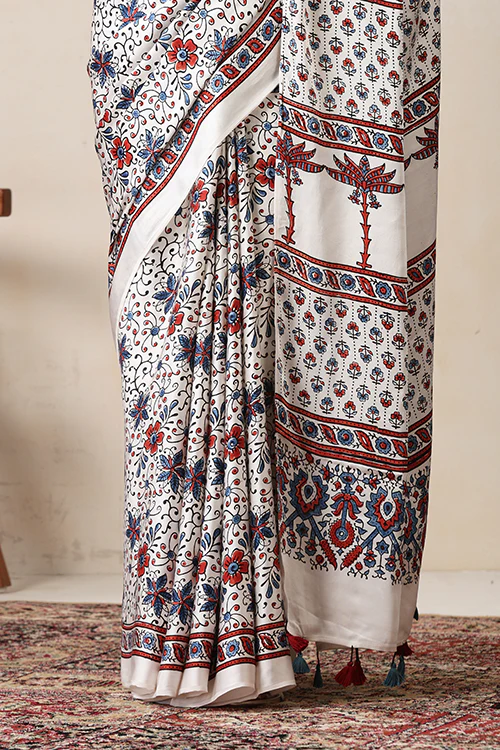 Jahangir Khatri - Bagru Ajrakh Modal Saree - Image 2