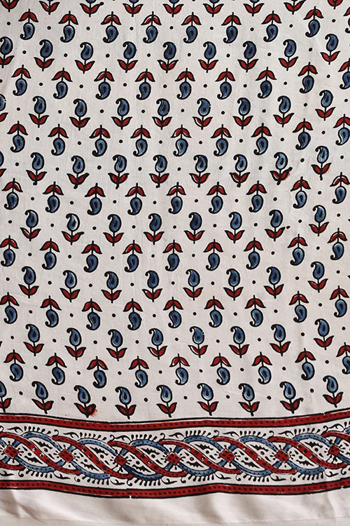 Jahangir Khatri - Bagru Ajrakh Modal Tissue Pallu Saree - Image 8