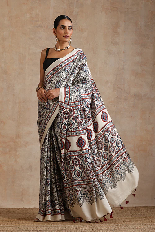 Jahangir Khatri - Bagru Ajrakh Modal Saree