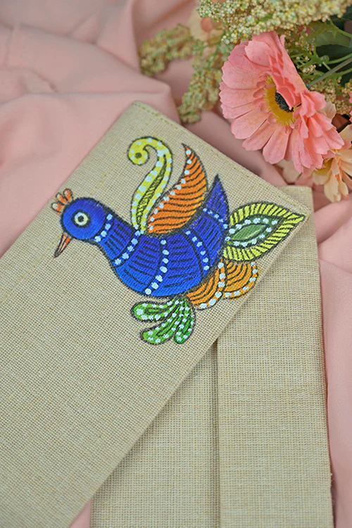 Diorama Designs Jute Hanpainted Birds Envelope - Set Of 4 - Image 2