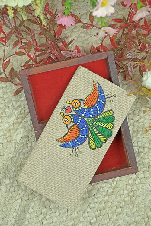 Diorama Designs Jute Hanpainted Nature Envelope - Set Of 4 - Image 2