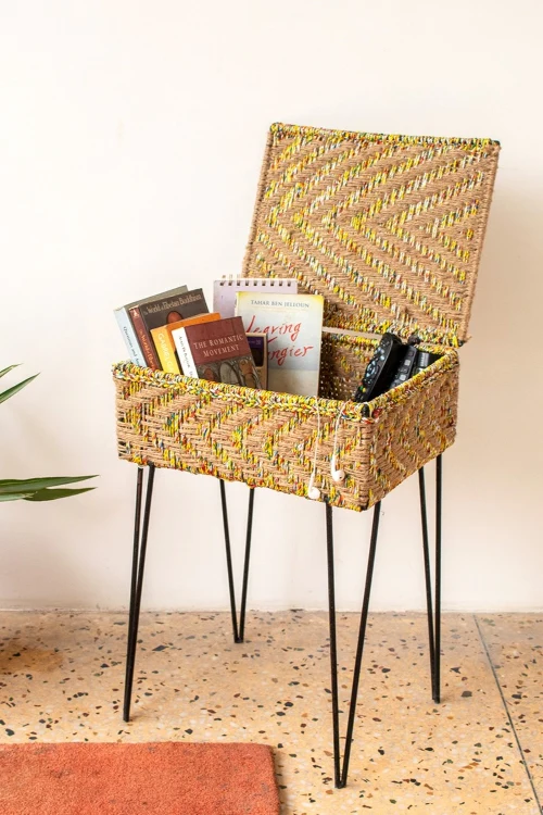 Sirohi Jute Upcycled Plastic Box Stand