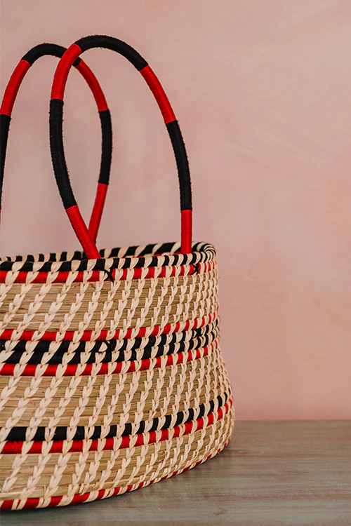 Kraftribe Grass & Palm Handbag - Image 6