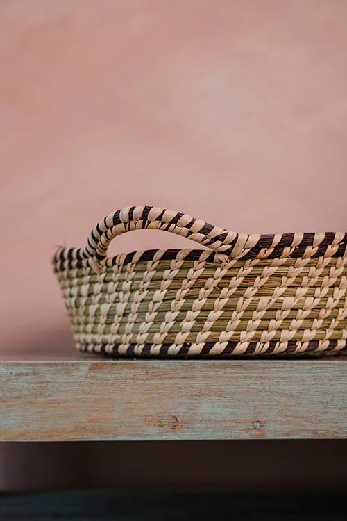 Kraftribe Grass & Palm Leaves Fruit Basket - Image 6
