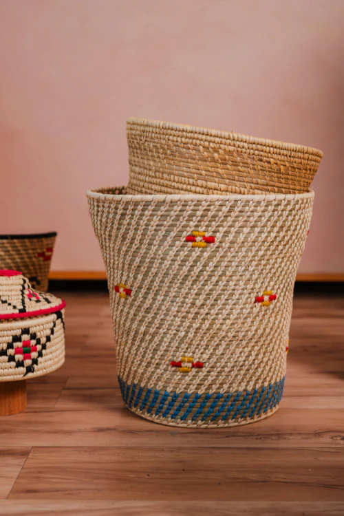 Kraftribe Kanshi Grass Basket Blue Grey - Image 6