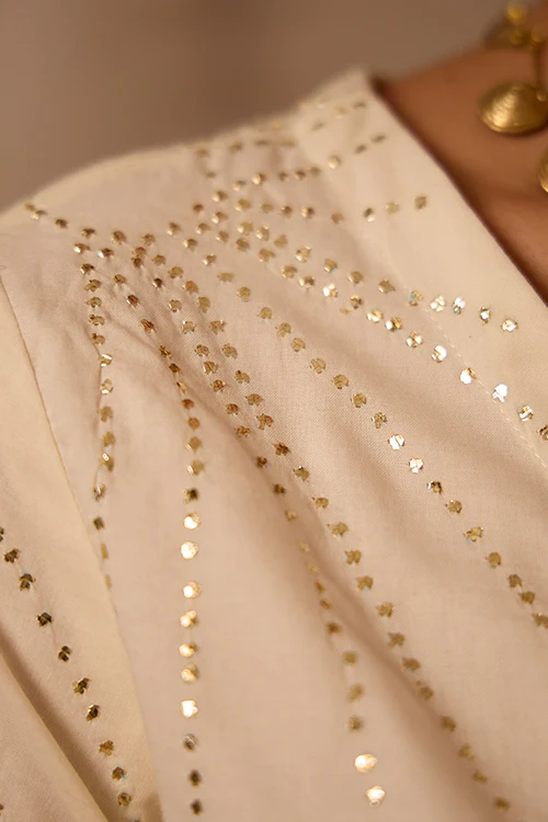 Okhai "Lumiere" Mukaish and Khaat Bharat work Wrap Dress - Image 5