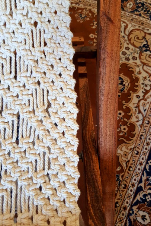 "House of Macrame" Macramé Lounge Chair - Image 5