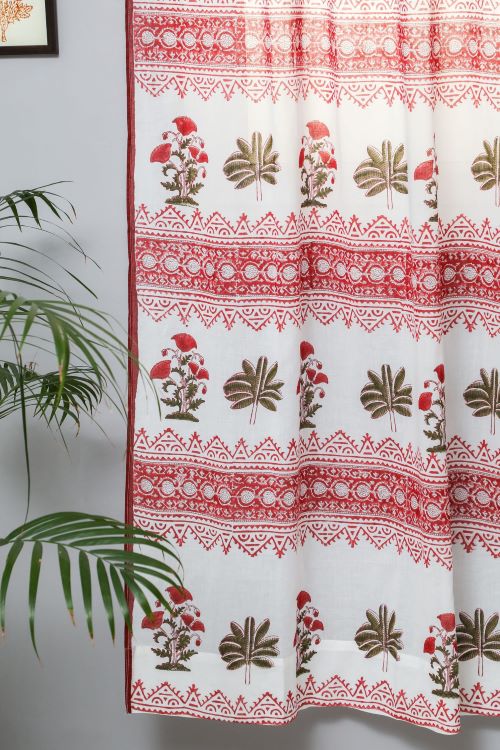 Sooti Syahi Made On Earth Hand Block Printed Door Curtain - Image 2