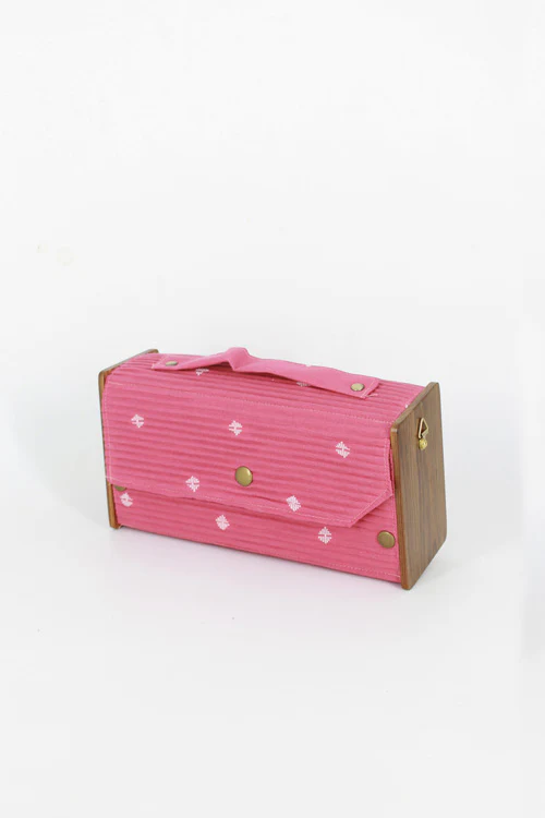 Lukka Chuppi Mauve Box Clutch - Single Sleeve - Image 8