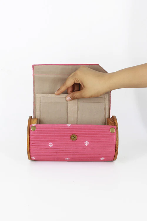 Lukka Chuppi Mauve Round Clutch - Single Sleeve - Image 6