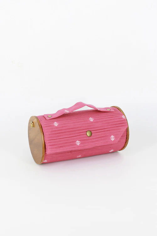 Lukka Chuppi Mauve Round Clutch - Single Sleeve - Image 7