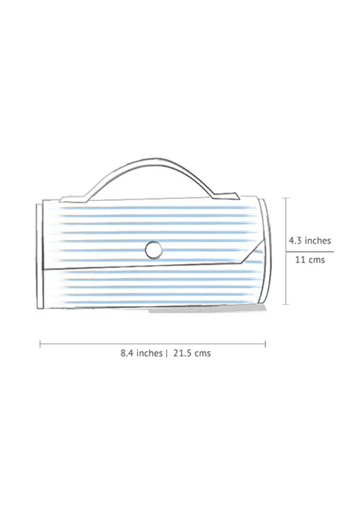 Lukka Chuppi Mauve & Slate Round Clutch - Changeable Sleeve - Image 17