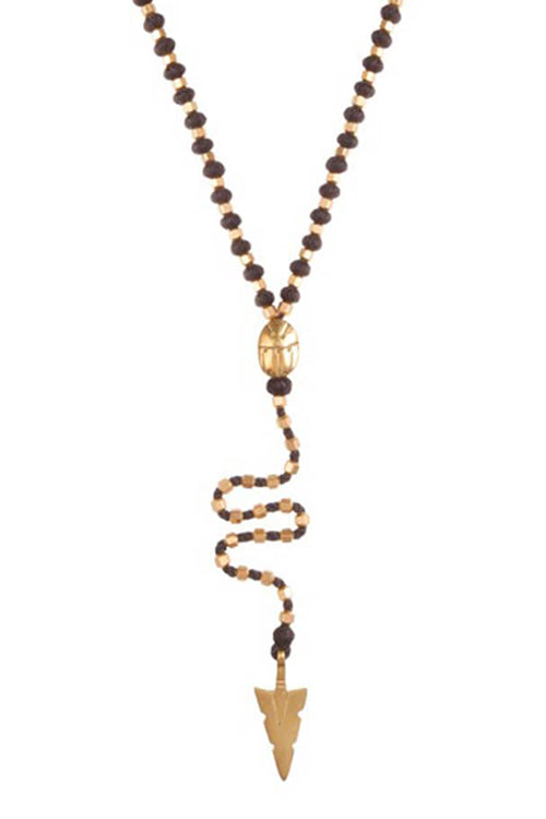 Mayabazaar 'Minimal' Egyptian Gundikaam Khepri Necklace - Image 3