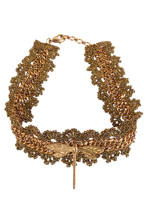 Mayabazaar 'Statement' Crochet Choker Zara Dragon Necklace - Image 3