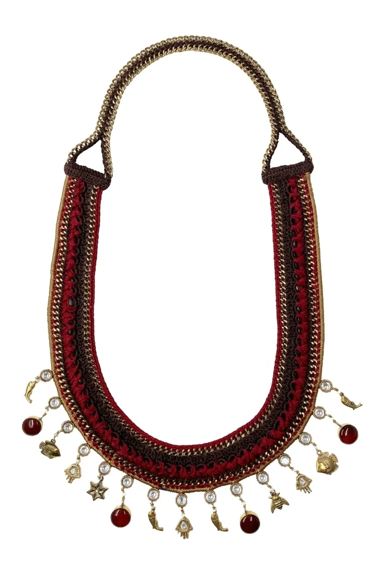 Mayabazaar 'Statement' Crochet Kopa Necklace - Image 2