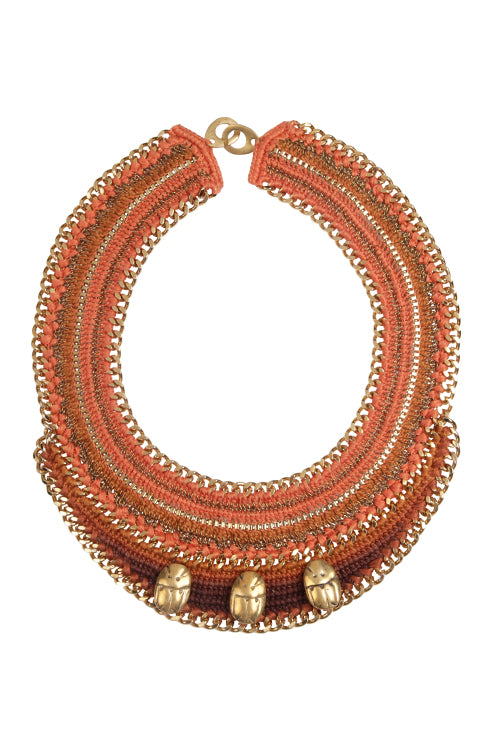 Mayabazaar 'Statement' Crochet Scarrab Collar Necklace - Image 2