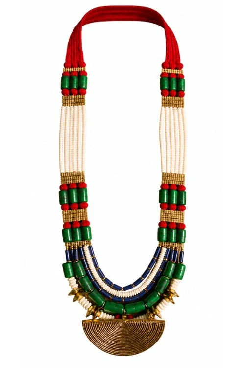 Mayabazaar 'Statement' Handknotted Naga Ndama Necklace - Image 2