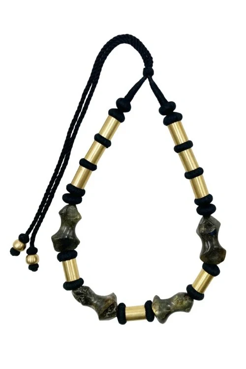 Mayabazaar "Statement" Handknotted Relic Necklace - Image 2