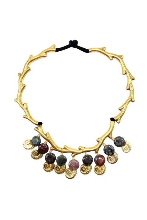 Mayabazaar 'Statement' Handknotted Syrene Necklace - Image 2