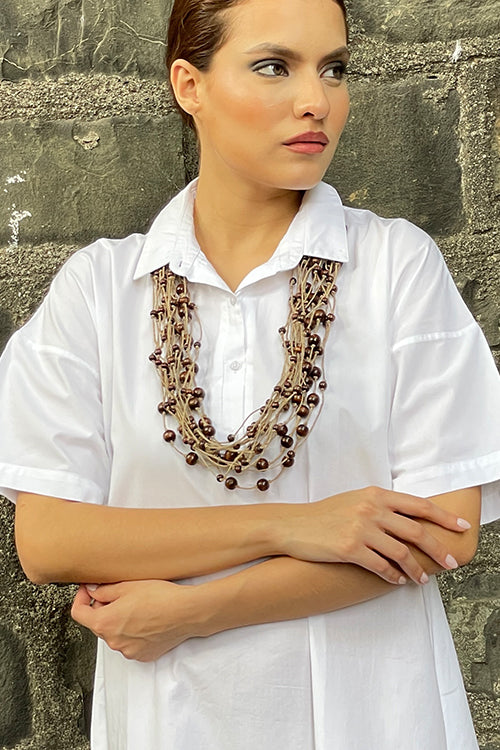 Mayabazaar 'Statement' Multistrand Venus Earth Necklace - Image 2