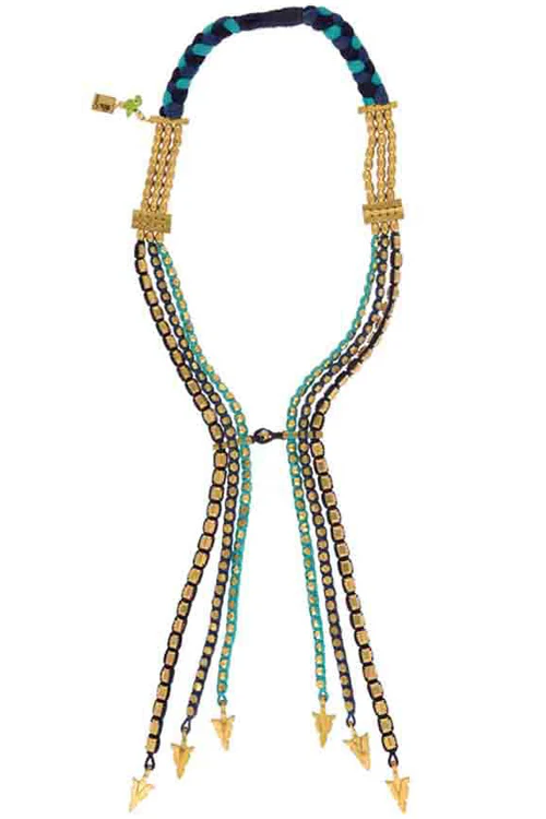 Mayabazaar 'Statement' Temple Dawn Tie Necklace-1 - Image 2