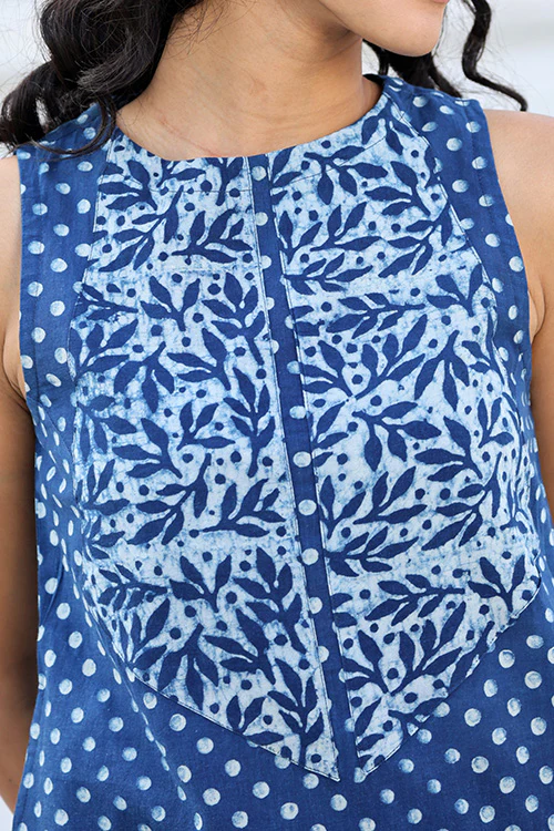 Okhai 'Melange' Hand Block Printed Pure Cotton Kurta - Image 2