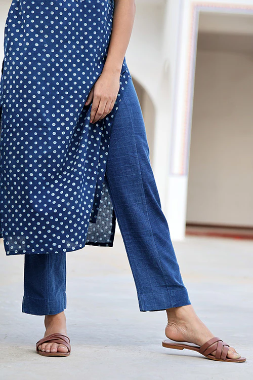 Okhai 'Melange' Hand Block Printed Pure Cotton Kurta - Image 7