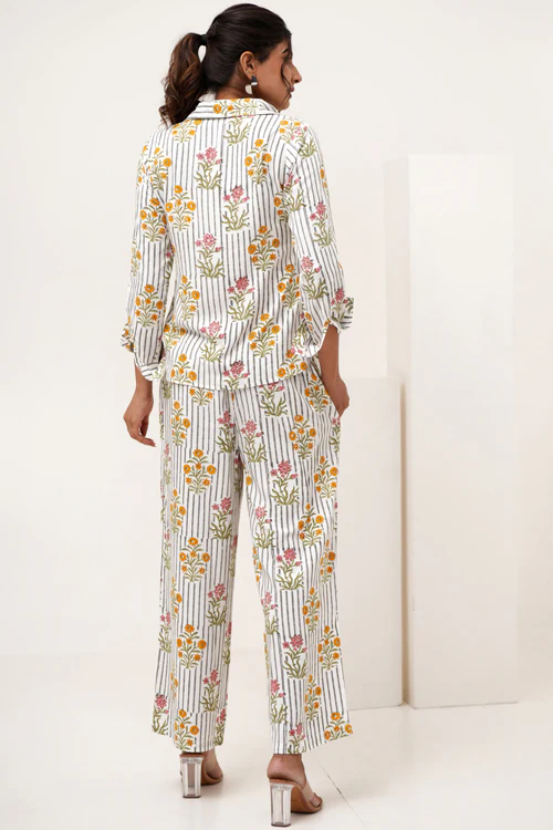 Sooti Syahi Melody Cascade Hand Block Printed Co-Ord Set - Image 5