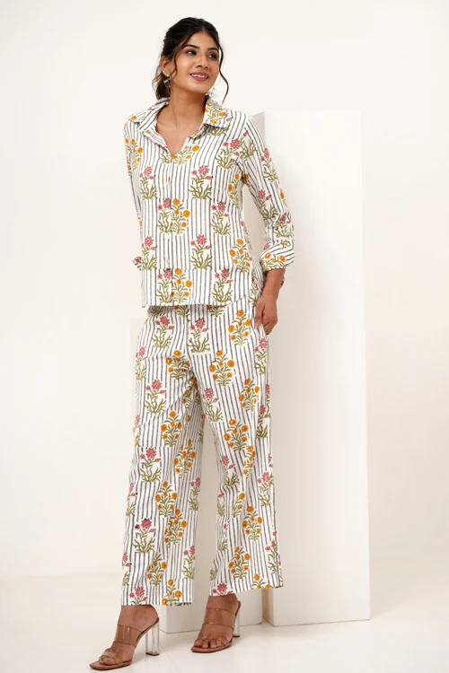 Sooti Syahi Melody Cascade Hand Block Printed Co-Ord Set - Image 7