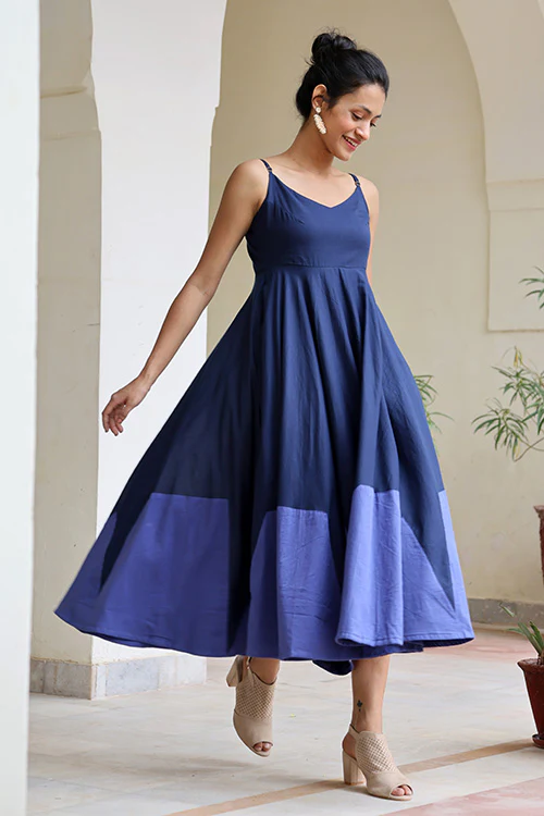 Okhai "Midnight Waltz" Mul Cotton Patchwork Dress - Image 6